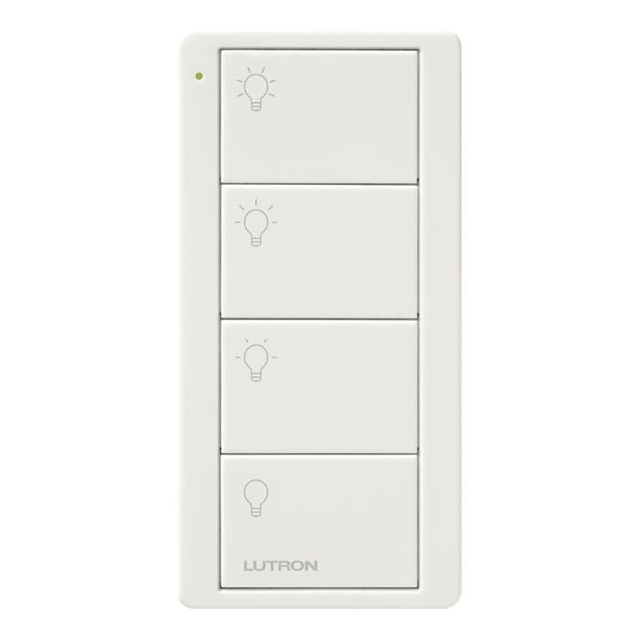 Lutron PJ2-4B-GWH-L31 commande sans fil Pico, scène à 4 boutons, blanc