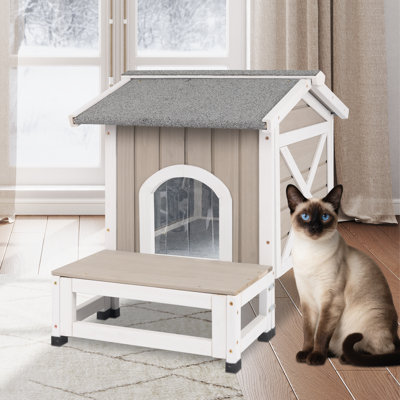 Abri d'extérieur pour chat avec plateforme