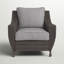 Chaise de patio avec coussins Grondin