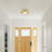 Gold Copper Semi Flush Ceiling Light for Corridor