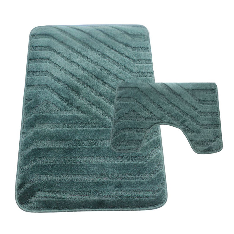 Polypropylene Plastic Bath Mat, Dark Green