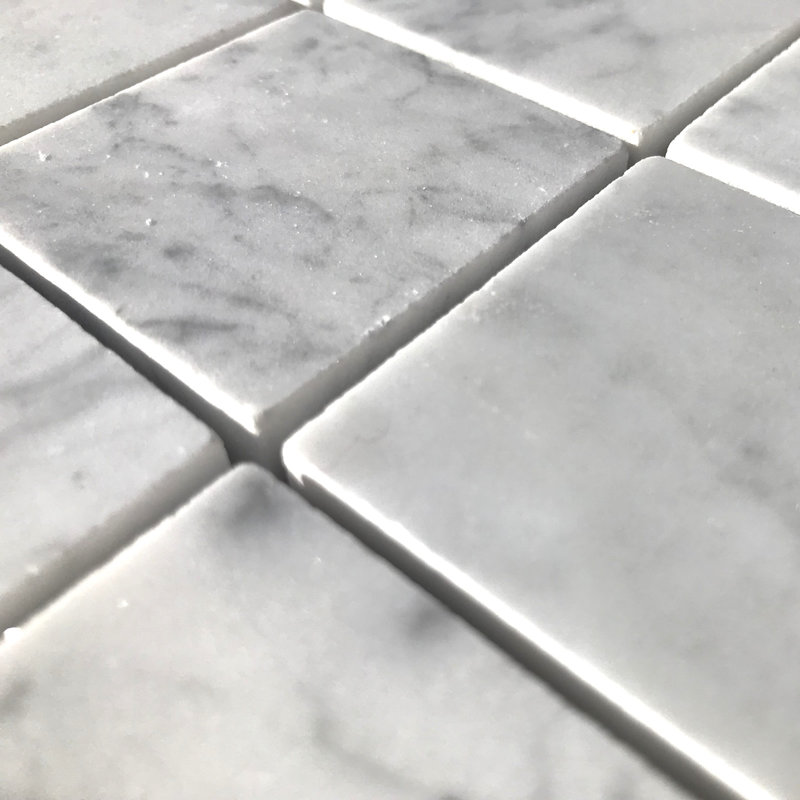 Carrara 2" x 2" Marble Grid Mosaic Wall & Floor Tile