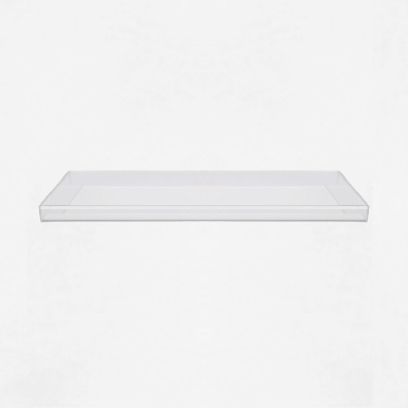 Clear Overflow Feeding Tray, Medium