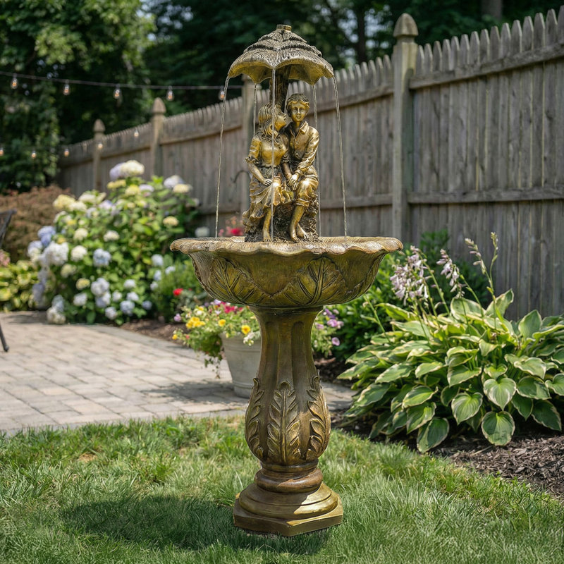 Fontaine sculpturale à énergie solaire avec DEL Hornsby 