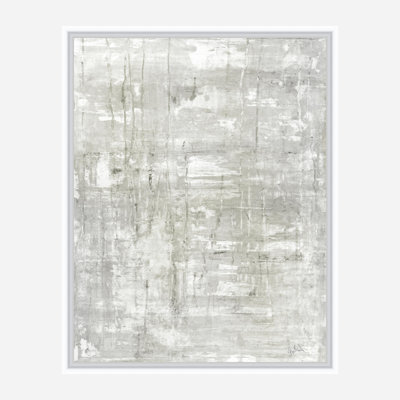 Gray On White I by John Beard - Artist Enhanced Canvas Print