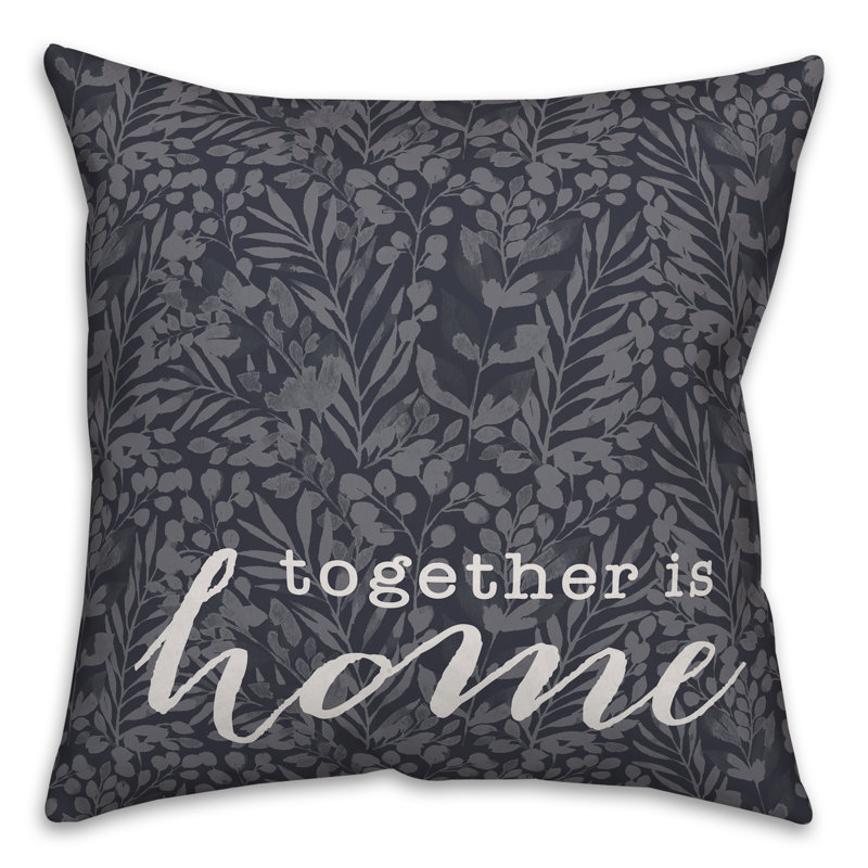 Coussin décoratif intérieur / extérieur en polyester , H 18 po x l 18 po, Bleu marine