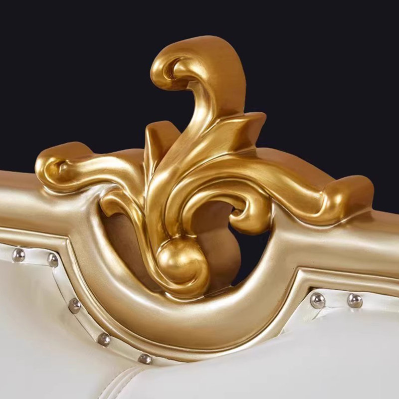 Causeuse en cuir véritable 66,93 po, Cuir véritable champagne