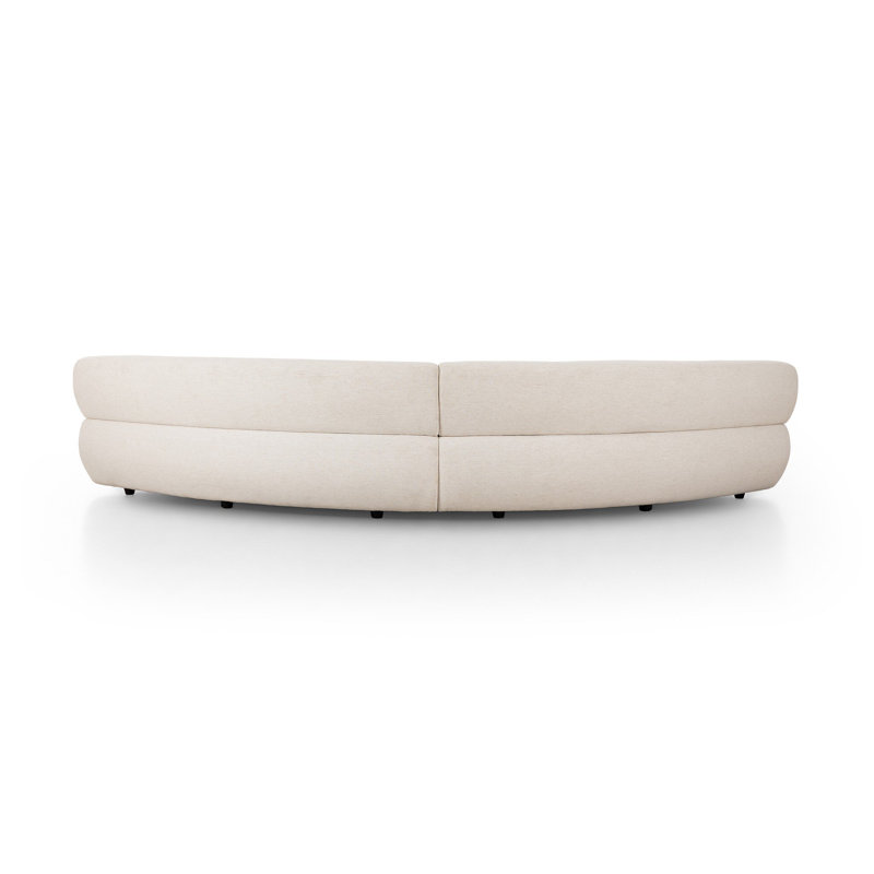 Belen Chaise Sectional, Nomad Snow Polyester Blend