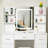 Modern Makeup Vanity Desk With Mirror And Lights