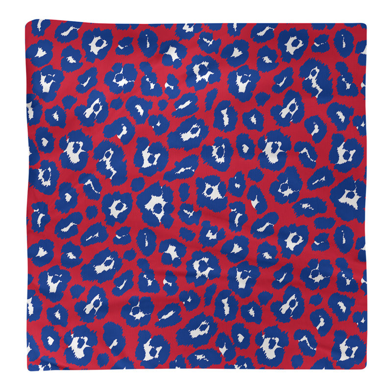 Cotton Animal Print Square Napkin, 22" x 22", Red