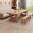 Burlywood Rectangular Solid Wood desk-380025629