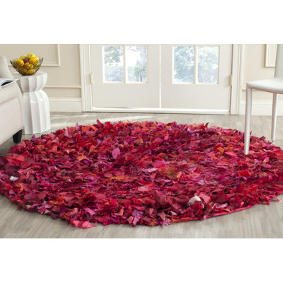 Tapis rose à poils longs Godsey