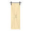 Porte de grange pliante de style K en bois de pin massif 84 po avec quincaillerie-117329937-117329940