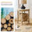 Aristidh 20" W Solid Wood End Table with Marble Pattern Top