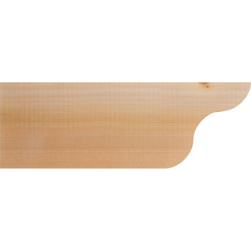 Queue de chevron lisse Carmel, Cèdre rouge de l'Ouest, H 6 po x l 3 1/2 po x L 16 po