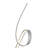 Modern Floor Lamp With LED Light Ribbon Column - Brushed Nickel Finish, Built-In 30W LED Array, 2800 Lumens, Foot Switch, Slim Profile For Living Room Bedroom Office