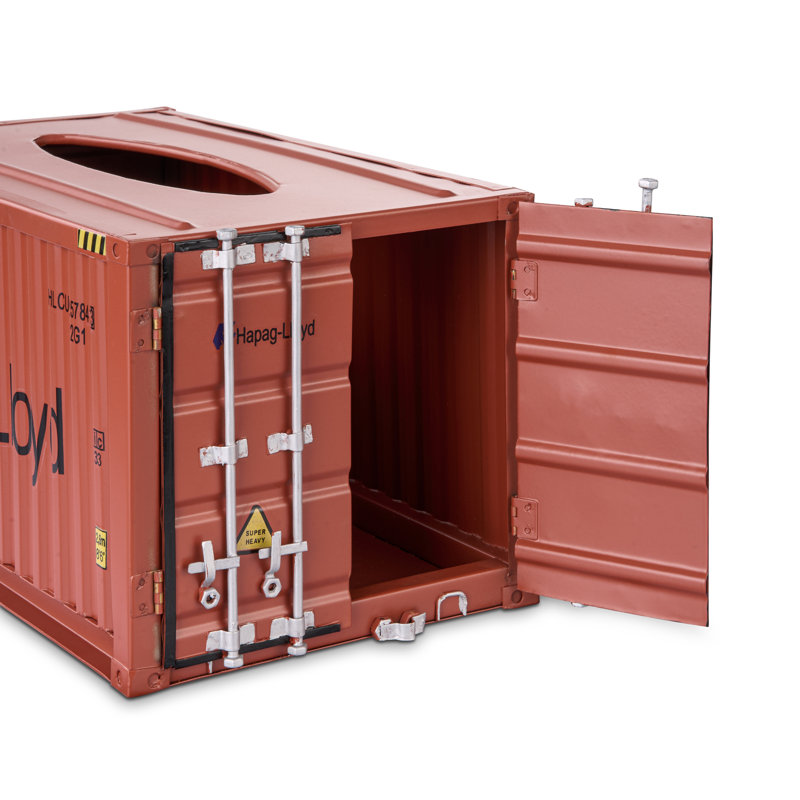Metal Shipping Container Tissue Box Cover