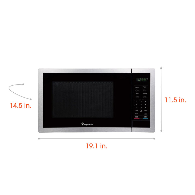 Magic Chef 0.9 Cubic Feet 900 Watt Countertop Microwave