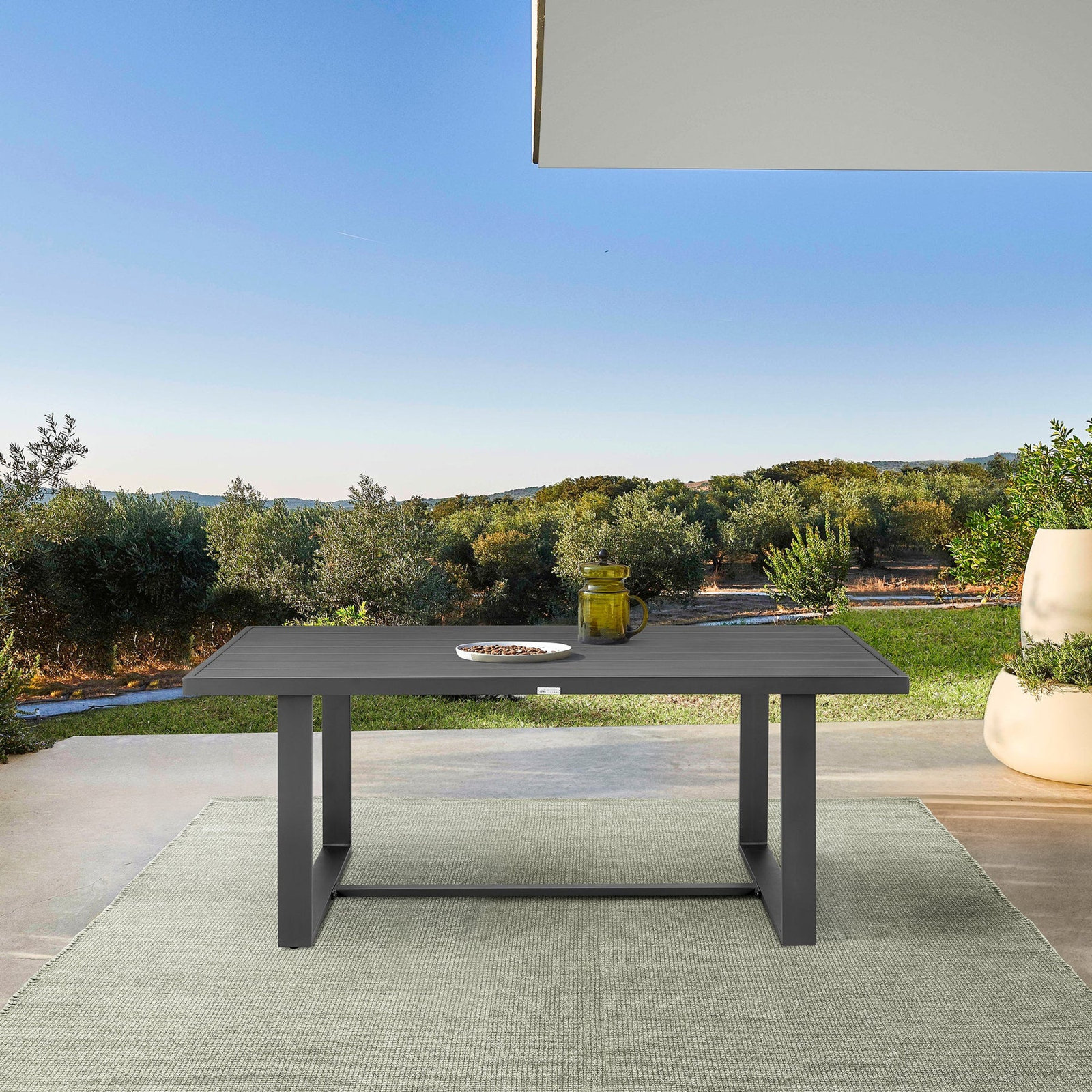 Scotia 79" Patio Dining Table, Gray