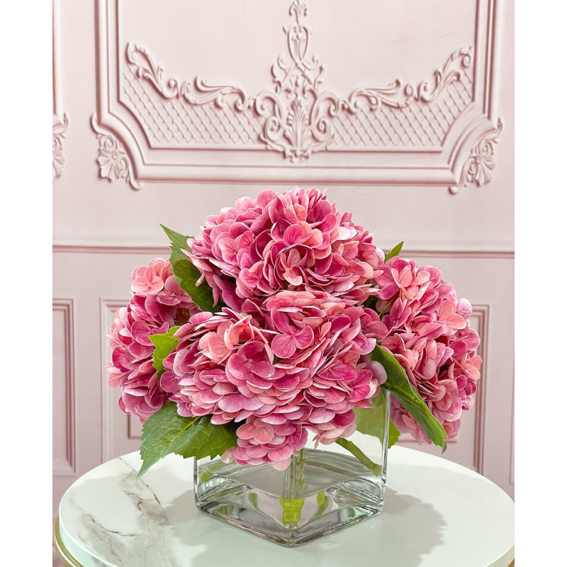Peach Tulips Floral Arrangement, Real Touch Tulip Centerpiece,Modern Artificial Arrangement Flowers In Glass Vase,French Decor Tulips Flower