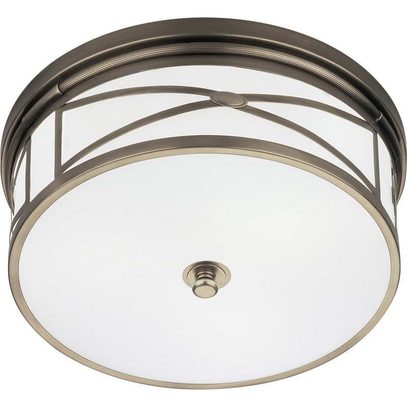 Chase Glass Flush Mount, Dark Antique Nickel
