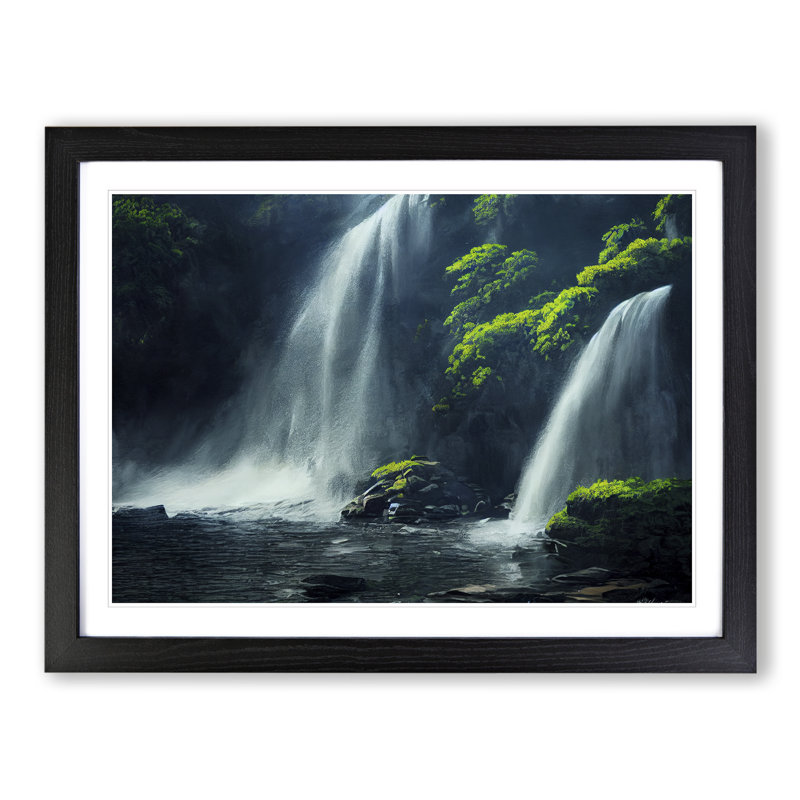 Glowing Waterfall - Single Picture Frame Print