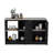 Juniper Kitchen Island With Large Top Surface, Double Door Cabinet, And Open Shelves Black / Ibiza Marble-1468091874