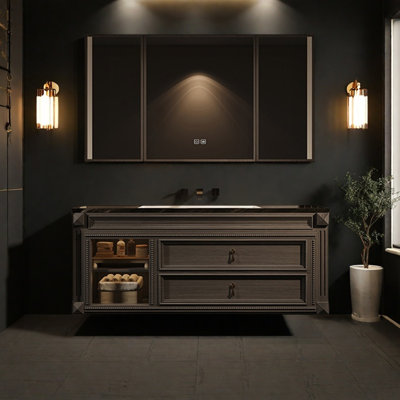 Retro high-end and simple bathroom cabinet