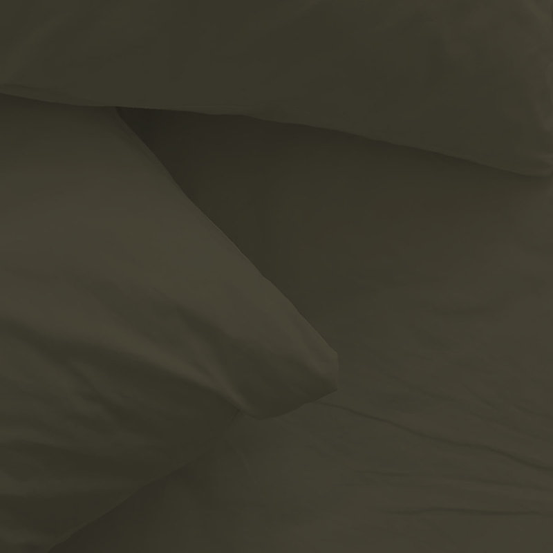 Ensemble de draps en rayonne de bambou 6 pièces , Ensemble de draps pour taille de lit grand avec un, Olive foncé
