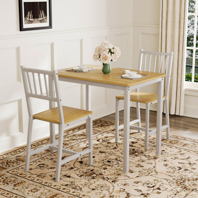 Ensemble de table de salle à manger, table de bar avec 2 chaises, comptoir de table de cuisine avec chaises, table de petit déjeuner industrielle pour la cuisine, salon, salle de fête