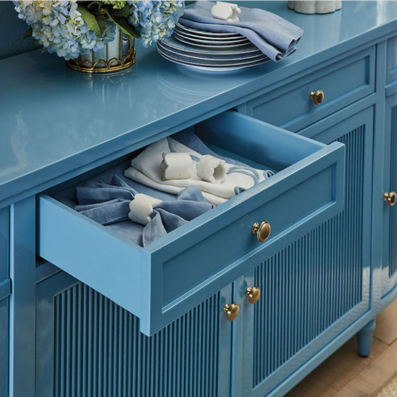 Buffets simples à quatre portes, Bleu