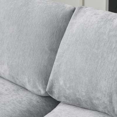 Kessi 8-Piece Upholstered Modern Chenille Fabric Modular Sectional Sofa With Ottoman