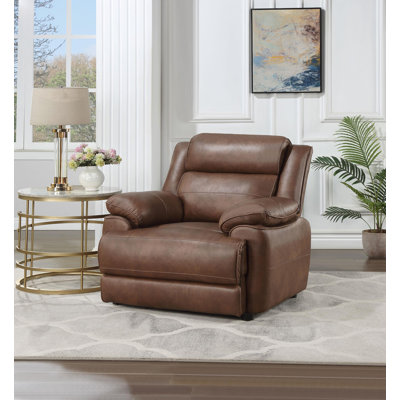 Fauteuil d'appoint rembourré rembourré brun foncé
