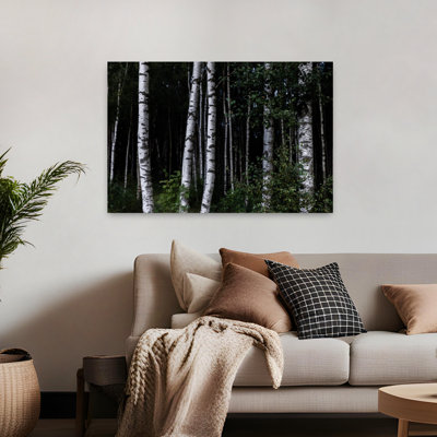 Contemporary Art Abstract Contemporary Birch Forest Landscape Art