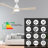  3 - Blade LED Smart Standard Ceiling Fan with Remote Control and Light Kit Included.-2139149042-2139149041
