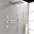 Wall Mounted Waterfall Shower System with Bodysprays-110680177