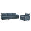 Talani Modern 4 Seater Slipcovered Corner Sofa with Hidden Storage-153760218