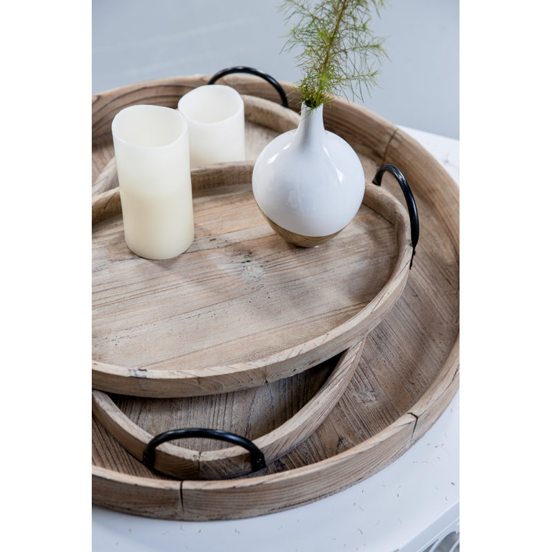 Levon Wood Tray, 3" H x 28" W x 28" D