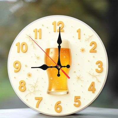 horloge à bière design heure dorée décor festif