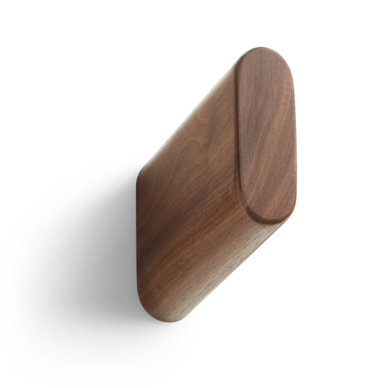 Wook Solid Wood Wall Wall Hook, Walnut