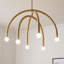 Lustre 6 lumières Meridian en laiton naturel-1342790584
