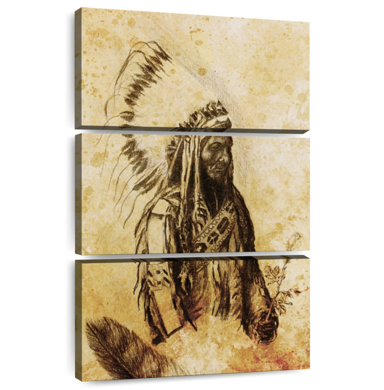 Lelar Sitting Bull, 32" H x 20" W