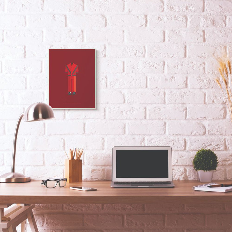 «Michael Jackson Red Famous People Char design», impression sur toile, Plaque murale, H 19 po x l 13 po x P 0,5 po