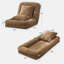 Canapé réglable paresseux, fauteuil inclinable surdimensionné en chenille avec 2 coussins, brun-1451132572