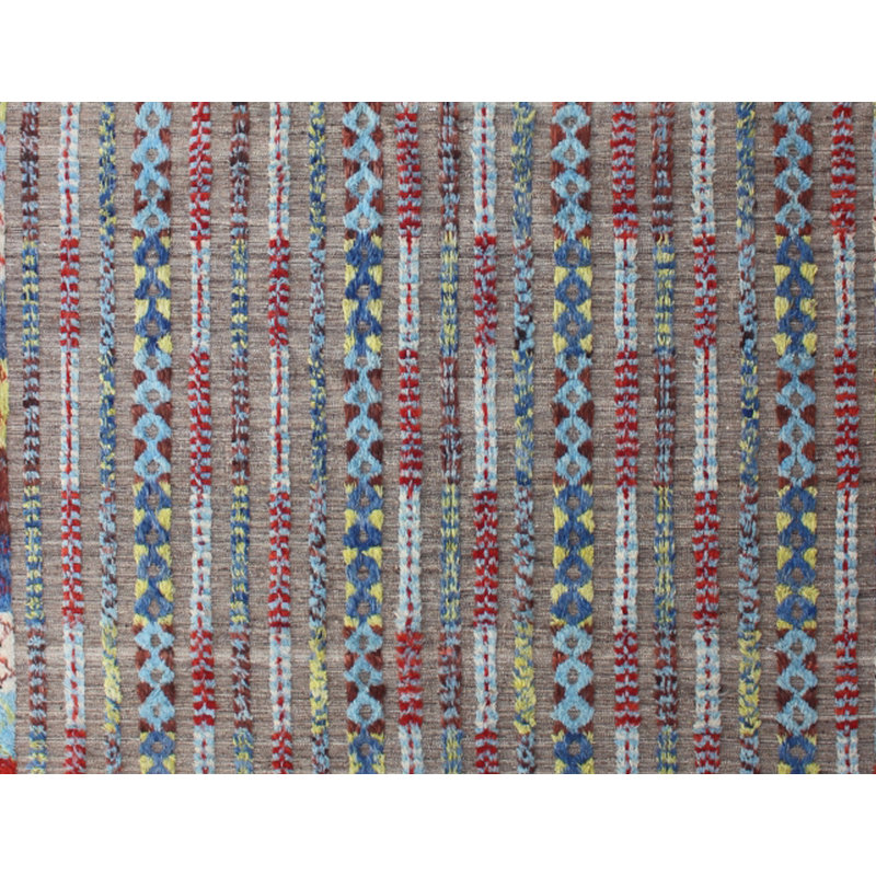 Geometric Hand Knotted 219cm X 309cm Area Rug