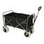 Chariot de plage avec de grandes roues pour le sable Capacité de 500 lb - Chariot tout terrain à structure en acier avec pneus pneumatiques de 9 po, conception pliable pliable, sangle avec sac multiusage, noir
