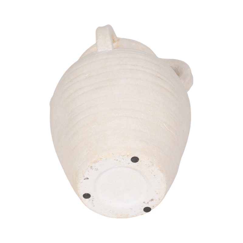 Handmade Ceramic / Porcelain Table Vase, 12" H x 10" W x 10" D, White