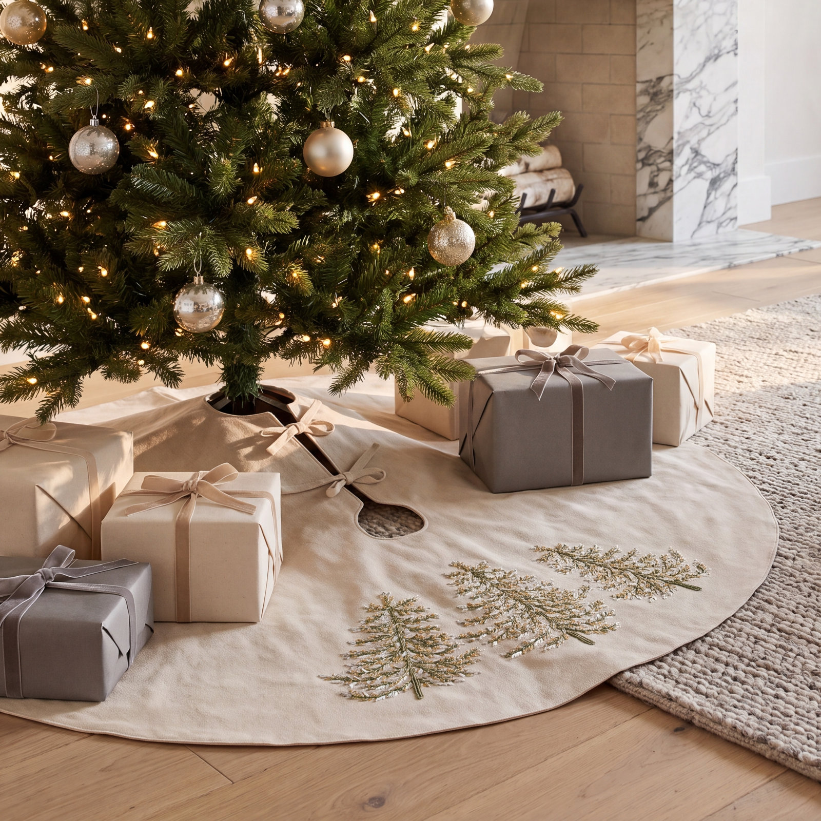 Embroidered Tree Skirt