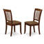 L'ensemble 5 pièces de table et chaises de cuisine comprend une table de salle à manger rectangulaire et 4 chaises de salle à manger en tissu de lin, acajou-233848454-233848456-233848459