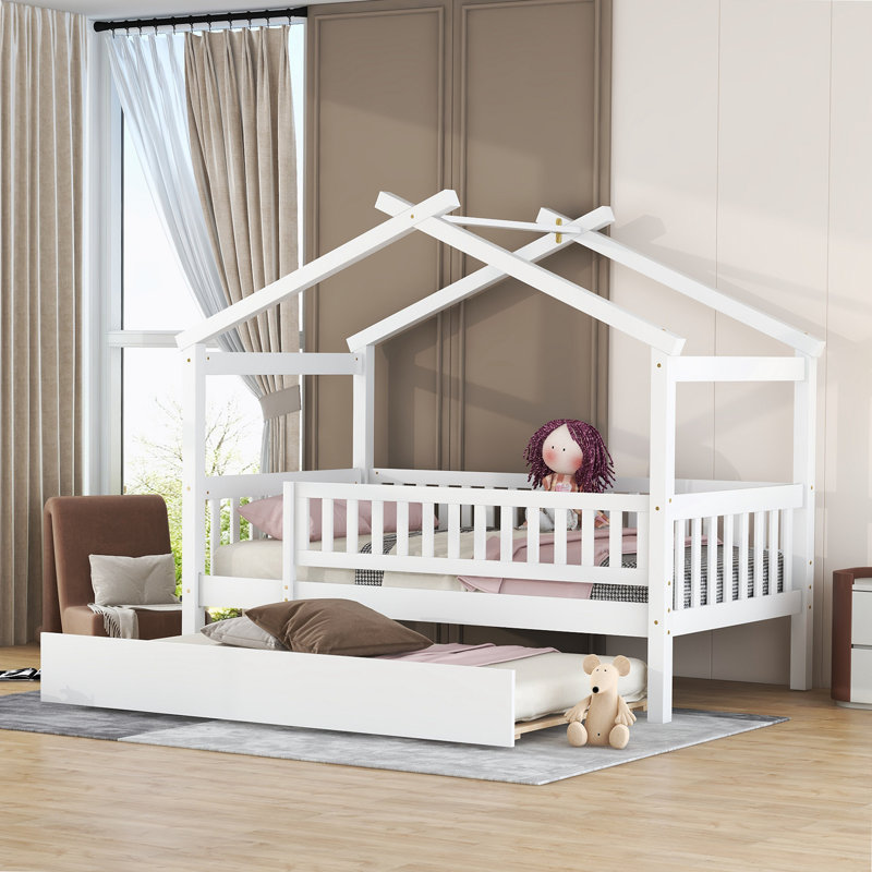 Kids with Trundle, White, Twin